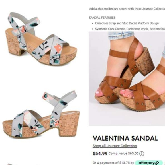 JOURNEE COLLECTION VALENTINA SANDAL, SIZE 8 - Picture 5 of 7